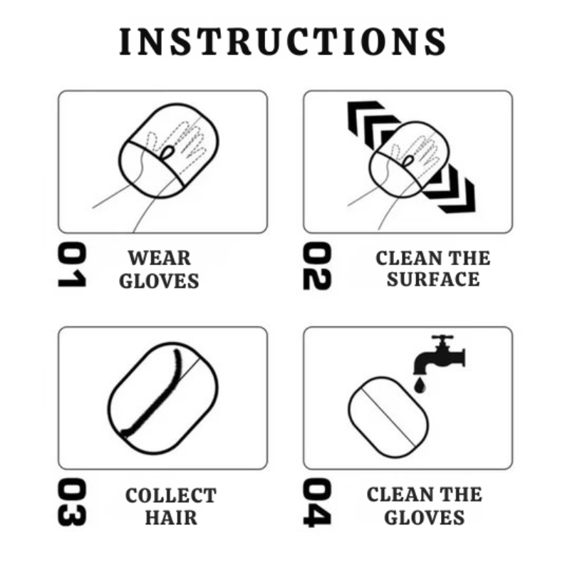 一動作で動物の毛を簡単に取り除く(x4)