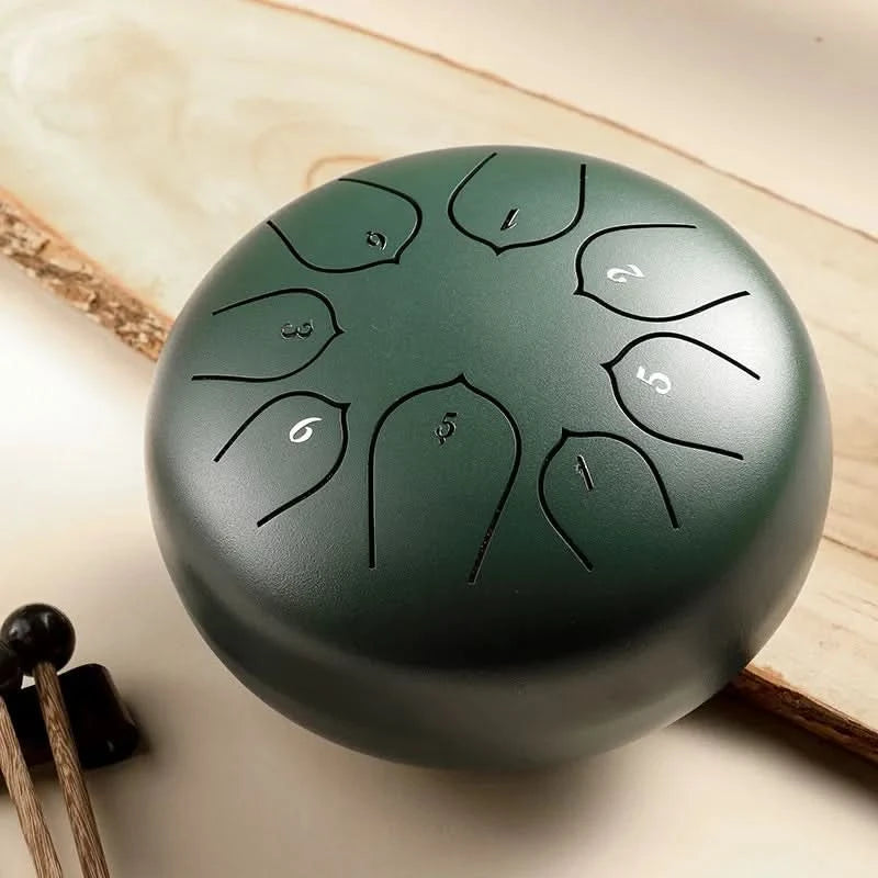 Mini tambor relaxante com sons calmantes integrados 
