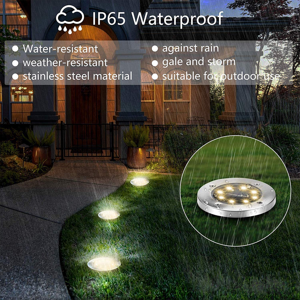 Lâmpada solar decorativa para caminhos externos (x4) 