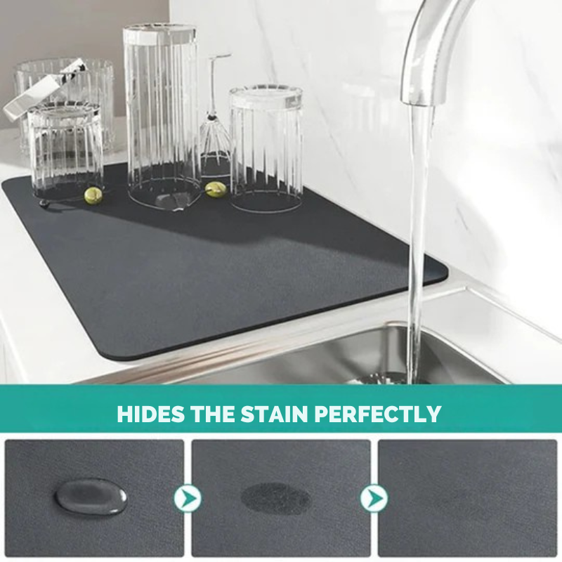 Super Absorbent Drainage Mat: Clean and Dry Kitchen 