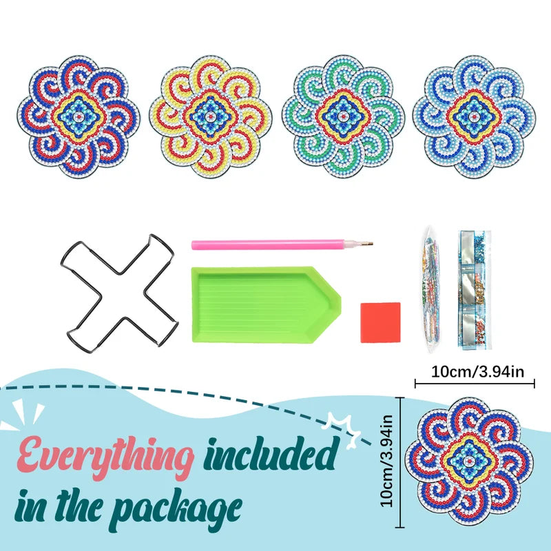 Conjunto de porta-copos DIY com strass 