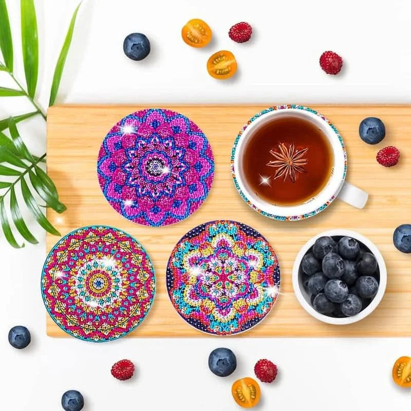 DIY strassilla varustettu coasters-setti 