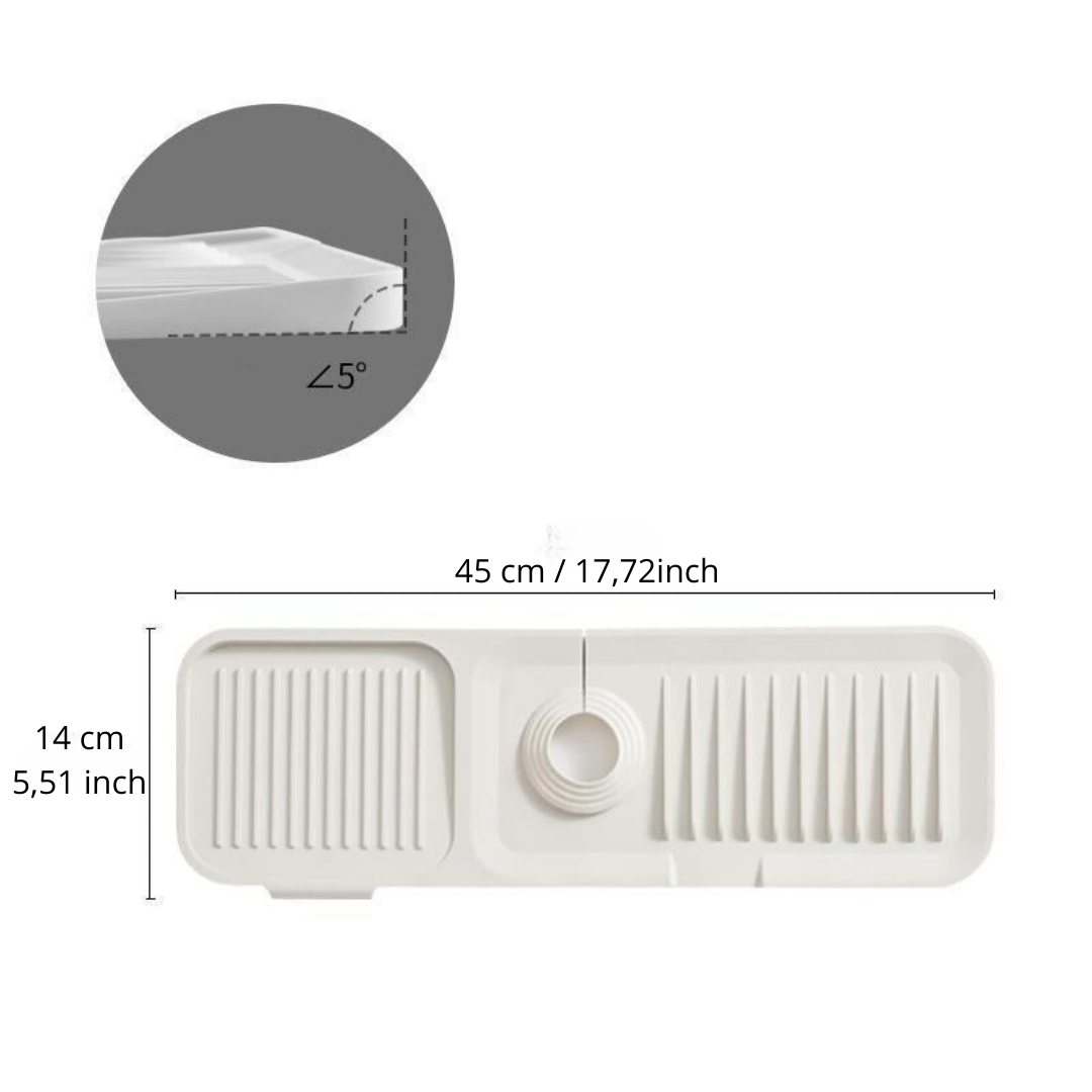 Silicone draining mat: quick and secure drying 