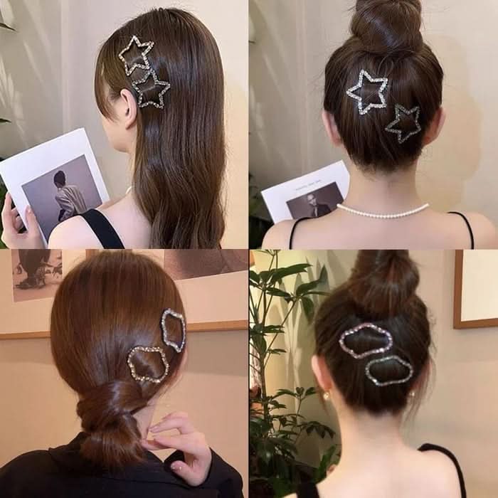 Elegante und glänzende Haarklammern (x4) 