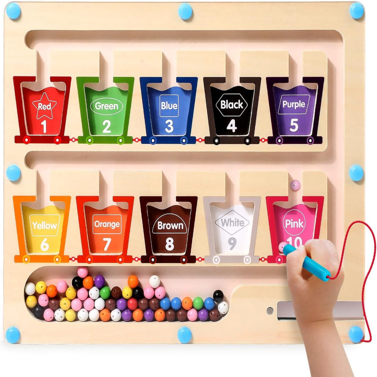 Lære fargene mens man har det gøy med magneter 