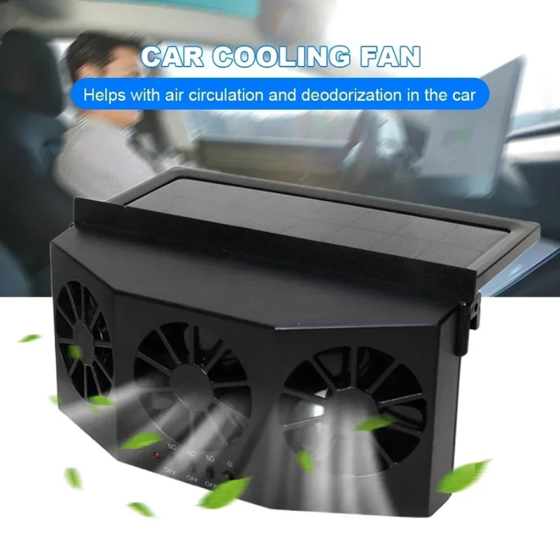מאוורר שמש לרכב עם טעינת USB — תמונה 10