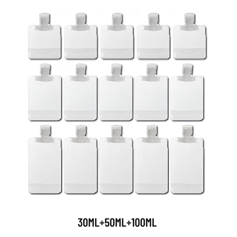 Set med 40 reseflaskor – ren och organiserad transport — 30ML+50ML+100ML, foto 15