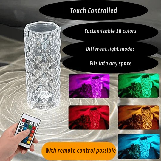Lâmpada LED decorativa no estilo cristal 