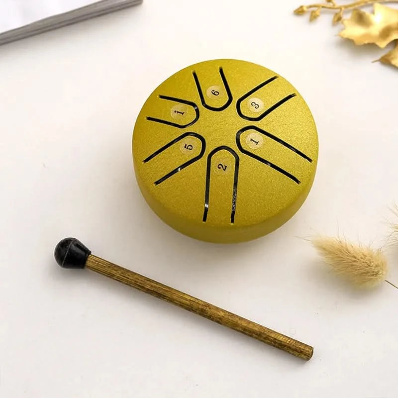 Mini tambor relaxante com sons calmantes integrados 