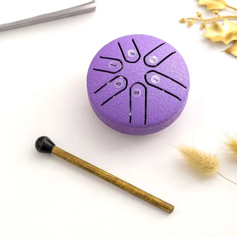 Mini tambor relaxante com sons calmantes integrados 