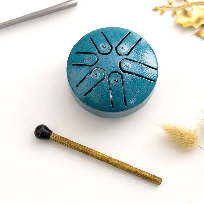 Mini tambor relaxante com sons calmantes integrados 