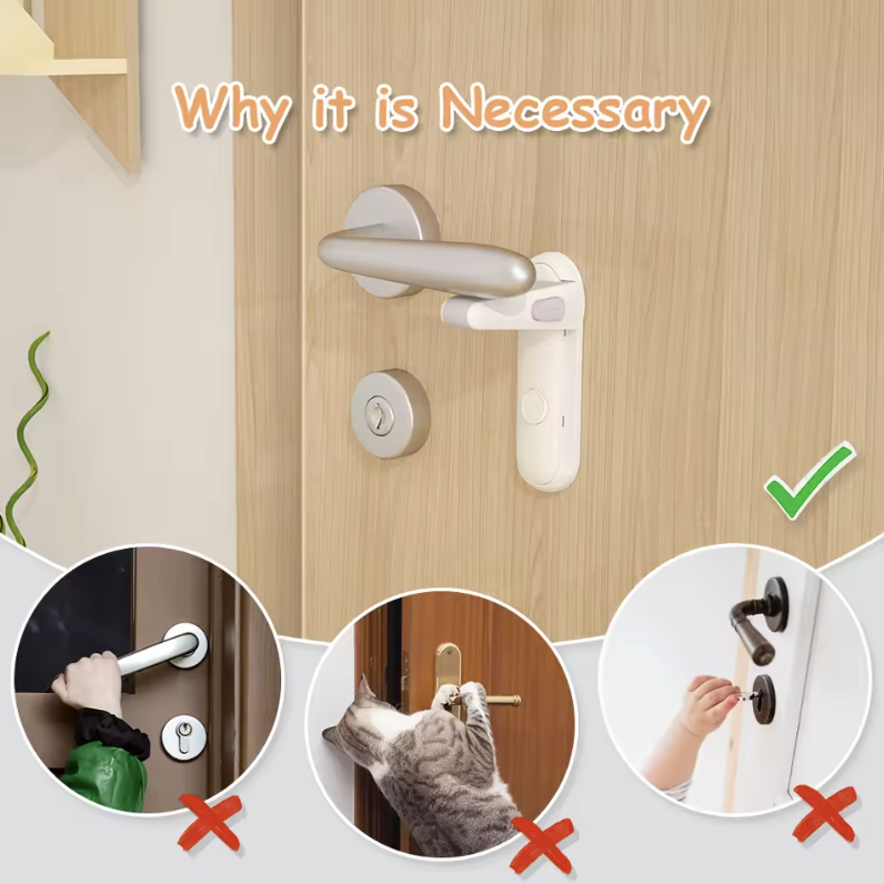 Trava de maçaneta de porta – Segurança infantil 