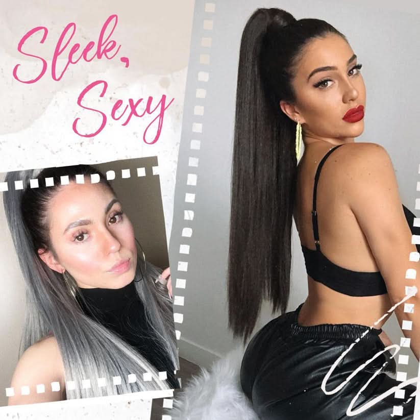 Extensão de rabo de cavalo glamouroso para um look chique 