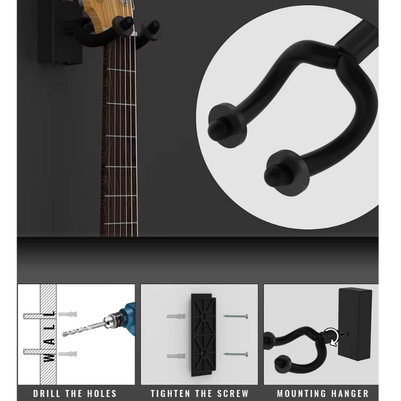 Suporte de parede LED para guitarra – Ilumine seu instrumento 