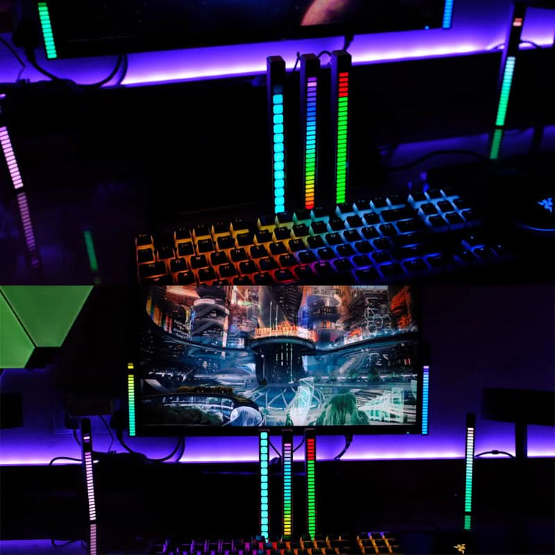 Barra de luz LED - RGB reativa ao som 