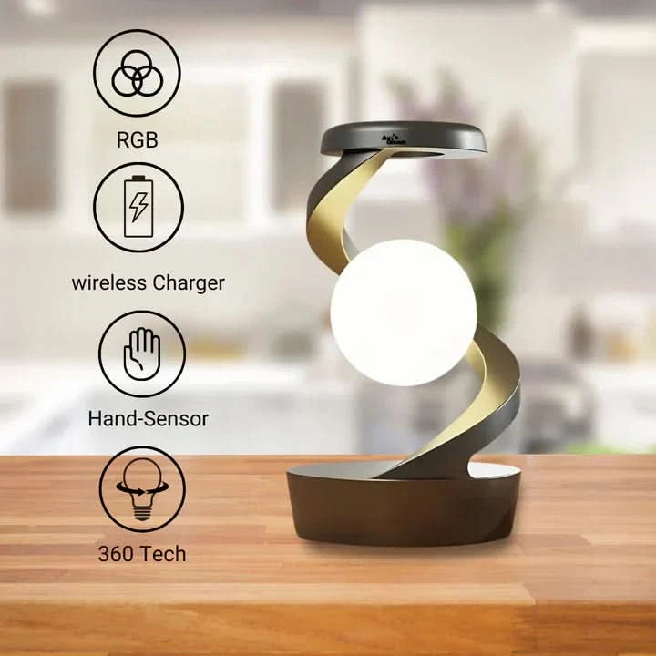 Lâmpada LED de design com carregador sem fio integrado 
