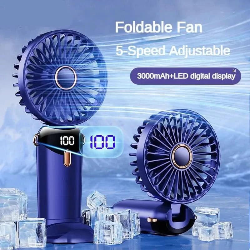 Mini ventilador potente com tela LED inteligente 