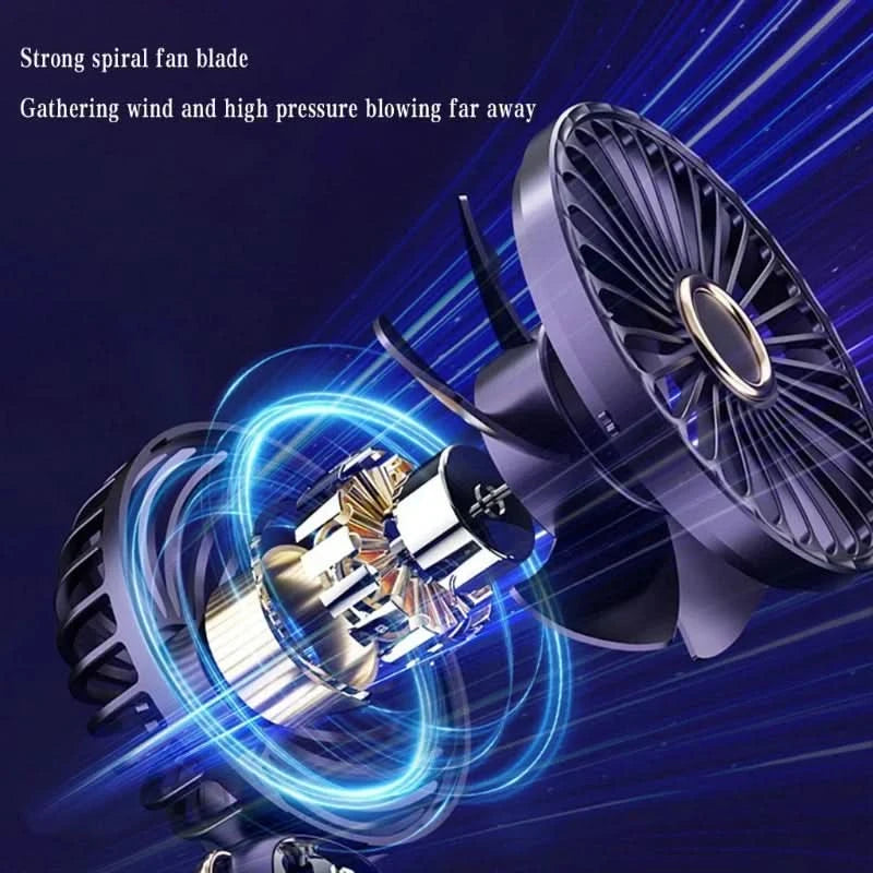 Mini ventilador potente com tela LED inteligente 