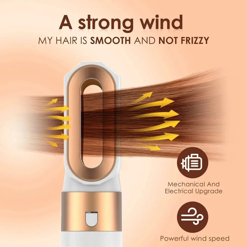 Styling, glatning og tørring med én enhed 5 i 1 