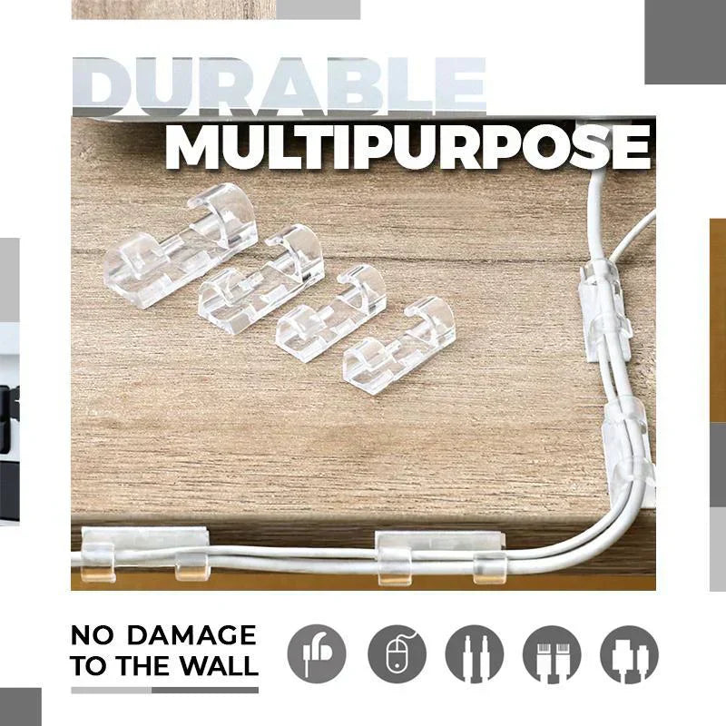 Fixações rápidas e discretas para cabos e fios (x20) 