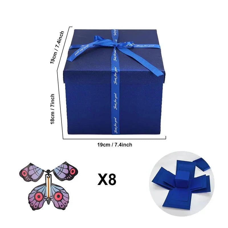 Scatola regalo a esplosione per ricordi — Blu, foto 15