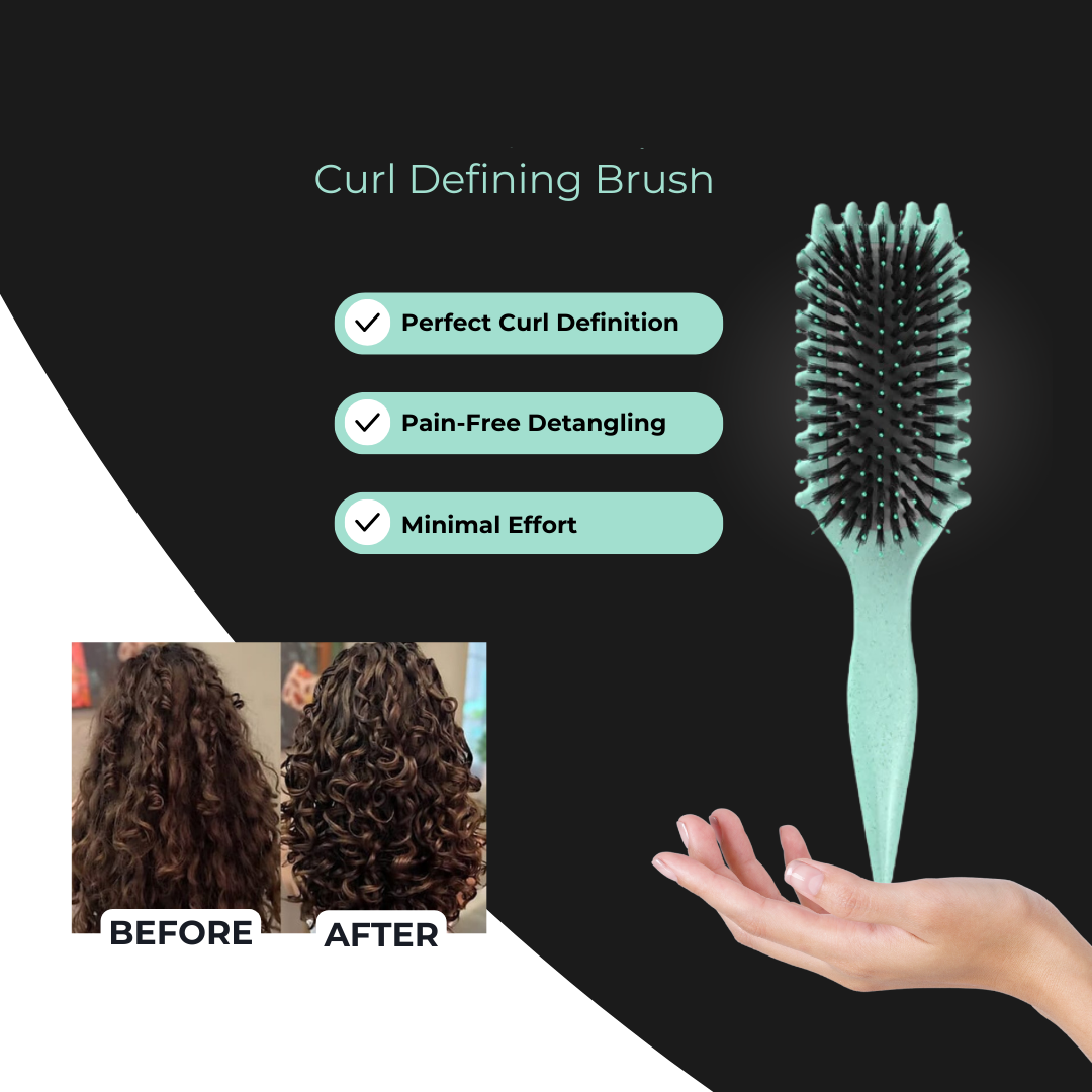 Escova de cabelo para cachos definidos sem frizz 