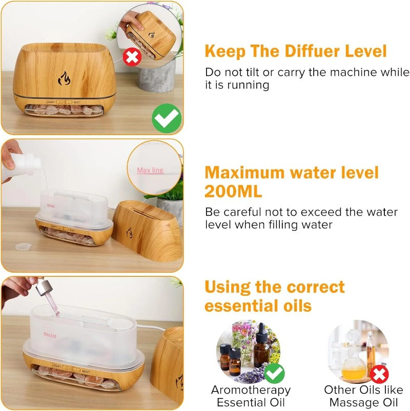 Ontspannen sfeer met vuur effect & kalmerende mist 