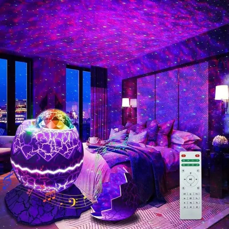 Projetor de galáxia com música e controle remoto 